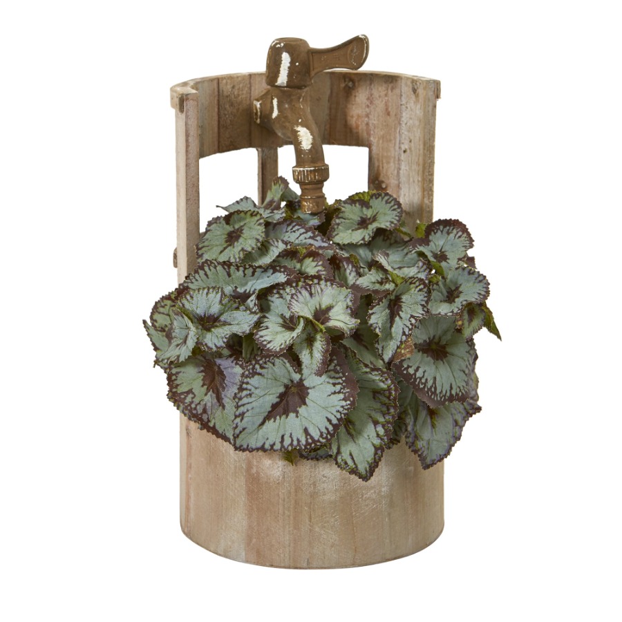 Begonia Rex - 12in. Rex Begonia Artificial Plant in