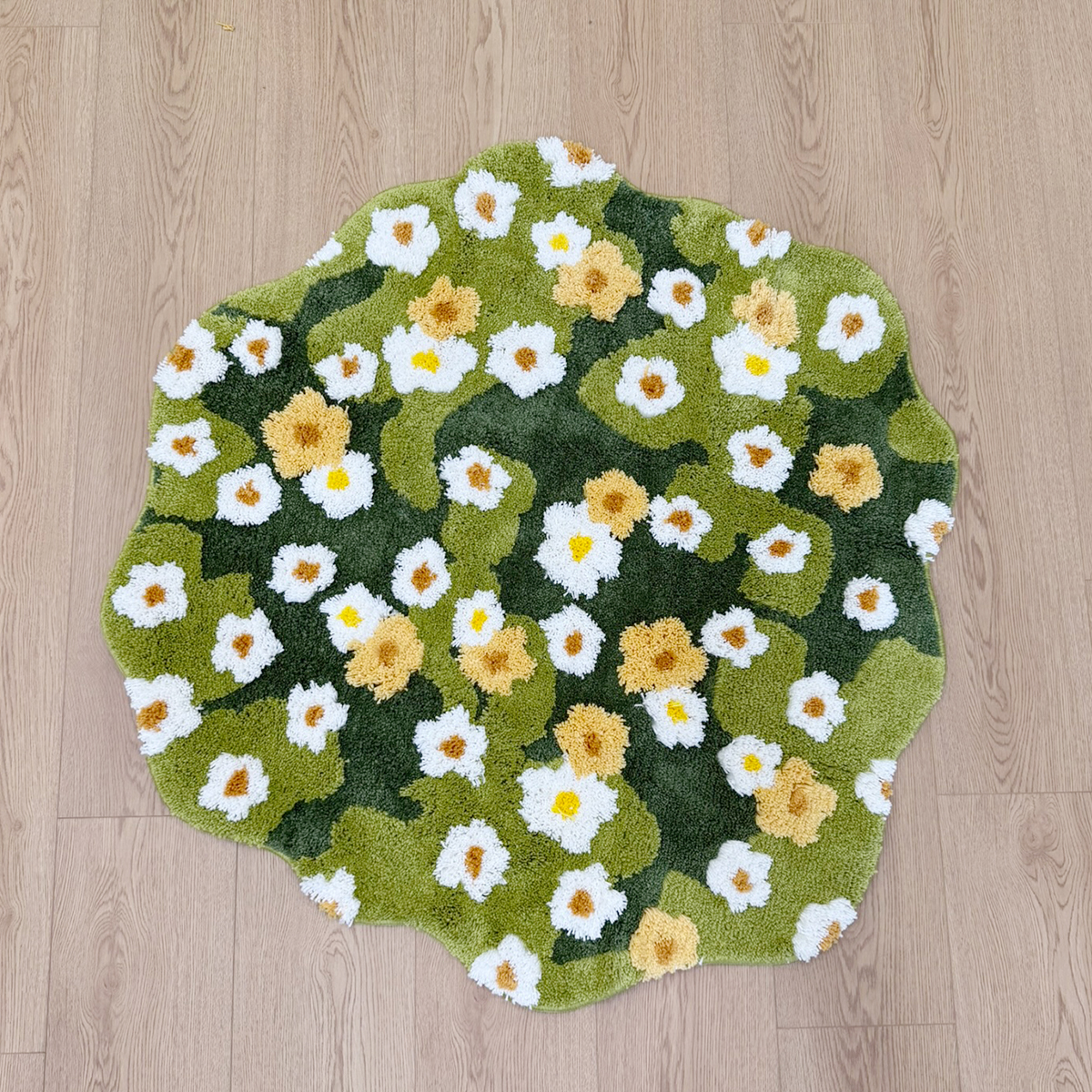 Green Meadow Daisy Tufted Rug, - Maranta Prayer Plant review and price